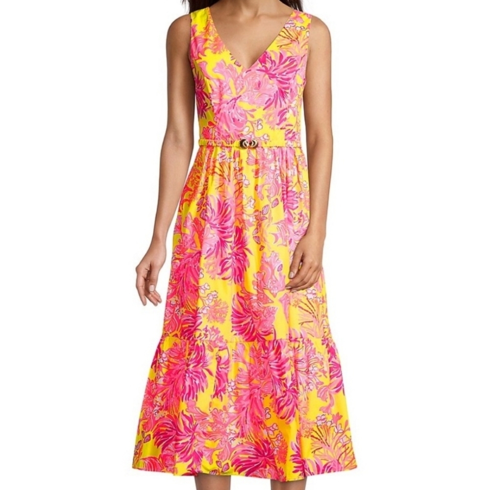 Lilly Pulitzer Bri B-Neck Cotton Midi Dress